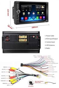 img 3 attached to 🚗 CAMECHO 7-дюймовое Android Автомагнитола [2 ГБ+32 ГБ]: Сенсорный экран Bluetooth, FM/WiFi/USB/SD, Зеркальная ссылка для iOS и Android + Комплект со встроенной задней камерой.