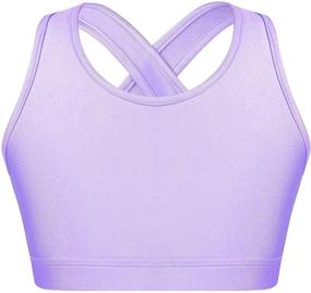 img 4 attached to Hansber Metallic Sleeveless Sports Performance Girls' Clothing in Active