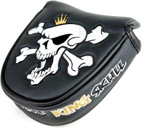 img 1 attached to 🏌️ Premium CNC GOLF King Skull Black Mallet Putter Cover Headcover | Fits Scotty Cameron Taylormade Odyssey 2ball – Ultimate Protection and Style