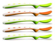 🥄 gerber graduates rest easy spoons: colorful 5-count set for mess-free feeding logo