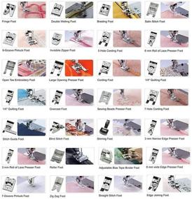 img 1 attached to 🧵 30 PCS Professional Domestic Sewing Machine Presser Feet Set for Brother, Babylock, Singer, Janome, Elna, Toyota, New Home, Simplicity, Kenmore, White, and Low Shank Sewing Machines by Stormshopping