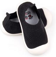 👶 premium baby first-walking shoes: 1-4 years unisex soft sole trainers for toddlers - non slip, breathable, lightweight slip-on sneakers logo