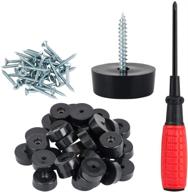 🪜 loufimidon rubber screw-in chair leg floor protectors (36 pack) - premium screw-in rubber stoppers with screwdriver for optimal floor protection logo