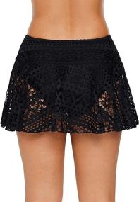 img 1 attached to Ecupper Womens Crochet Skirted Tankini