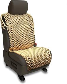 img 4 attached to 🪑 Zento Deals Natural Wood Bead Seat Cover Massage Cushion - Ultimate Comfort for Car, Truck, Office Chair - Reduces Fatigue