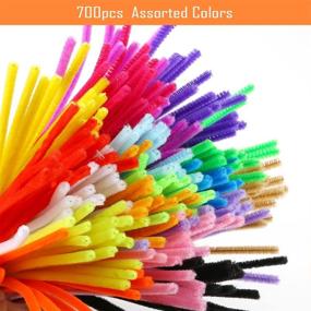 img 3 attached to 🧵 Caydo 360 Pipe Cleaners - 40 Colored Chenille Stems for Art and Crafts, Children’s Craft Supplies (6mm x 12 inch)