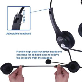 img 2 attached to 🎧 Callez 2.5mm Cordless Phone Headset Dual with Noise Canceling Mic - Compatible with DECT Phones Panasonic KX-TGE433B KX-TS880, AT&amp;T ML17929, Vtech, RCA, Cisco, Uniden, Ideal for Call Center, Home Office (C402D3)