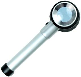 img 2 attached to 10X Handheld Magnifier Loupe with LED Light, Optical Glass Magnifying Glass for Jewelry Inspection and Measurements