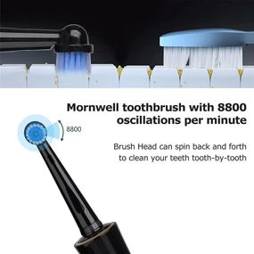 img 3 attached to Mornwell Electric Toothbrush: USB Fast Charging, 3 Modes, Rechargeable Spin Toothbrush with 2 Round Brush Heads - Ideal for Adults & Kids (8+ Years Old)