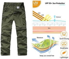 img 1 attached to 👖 Active Boys' Clothing: Waterproof Outdoor Convertible Trousers for Climbing