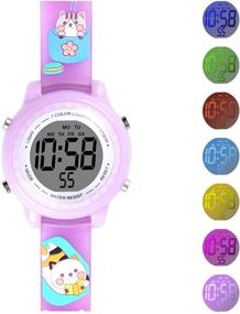 img 3 attached to WUTAN Watches: Adorable and Waterproof Kids' Sport Watches for Girls and Boys