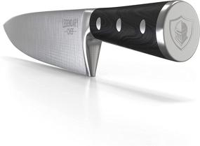 img 3 attached to 🔪 Legendary 8-Inch Chef Knife Set: German Steel, Walnut Handle, Finger Guard and Box Included