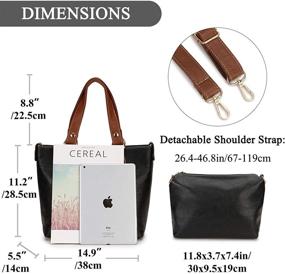 img 3 attached to 👜 Дизайнерская сумка RAVUO: стильная женская сумка с верхней ручкой и кошелек.
