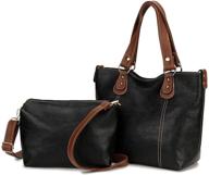 👜 ravuo designer handbag: stylish top handle women's handbag and wallet set logo