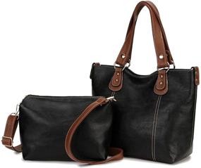 img 4 attached to 👜 Дизайнерская сумка RAVUO: стильная женская сумка с верхней ручкой и кошелек.