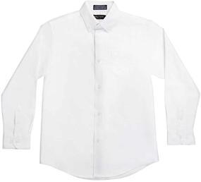 img 4 attached to 👕 Nautica Boys' Solid Long-Sleeve Button-Down Shirt - Classic Style and Quality