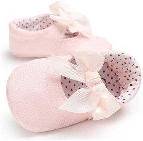 img 2 attached to LINKEY Baby Girls Mary Jane Princess Dress Shoes with Bowknot - Crib Shoes for Photos