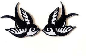 img 2 attached to Tyga_Thai Embroidered Applique Clothing Iron Bird Swallow BK