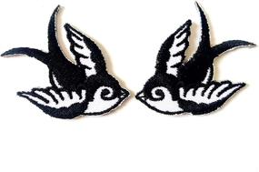 img 3 attached to Tyga_Thai Embroidered Applique Clothing Iron Bird Swallow BK