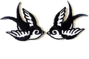 img 4 attached to Tyga_Thai Embroidered Applique Clothing Iron Bird Swallow BK