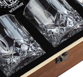 img 2 attached to 🥃 Premium Whiskey Glasses Set with Stainless Steel Ice Cubes - Chilling Scotch Glasses Gift in Elegant Wooden Box - 6 Metal Ice Cubes Included - Perfect Bourbon Set Gift Box for Men Dad's Birthday - Whiskey Enthusiasts' Dream Gift