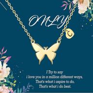 sembilan initial butterfly necklace alphabet girls' jewelry logo