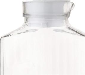 img 1 attached to Anchor Hocking Glass Bistro Pitcher: 64-Ounce Clear Design with White Stopper