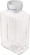 anchor hocking glass bistro pitcher: 64-ounce clear design with white stopper logo