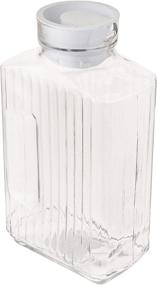 img 2 attached to Anchor Hocking Glass Bistro Pitcher: 64-Ounce Clear Design with White Stopper