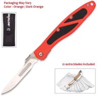 ✂️ havalon piranta-edge blaze orange handle with 12 extra razor-sharp blades логотип