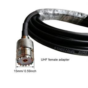 img 1 attached to 🔌 Lala Smill Удлинитель антенного кабеля UHF Мужской-Женский RG58, длина 10 футов/3 метра, переходник PL-259 на SO-239 RF, пигтейл-экстендер сигнального кабеля с минимальной потерей сигнала.