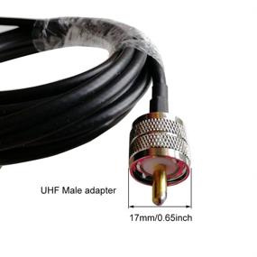 img 2 attached to 🔌 Lala Smill Удлинитель антенного кабеля UHF Мужской-Женский RG58, длина 10 футов/3 метра, переходник PL-259 на SO-239 RF, пигтейл-экстендер сигнального кабеля с минимальной потерей сигнала.