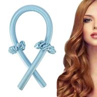 🔵 silk sleep-in curlers: heatless hair solution for long hair, soft foam rollers, flexi rods, and curling ribbon for natural hair (blue) logo