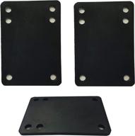 vj longboard skateboard riser pads: set of 2 rubber pads in 3mm, 6mm, 12mm, and 14mm sizes - black логотип