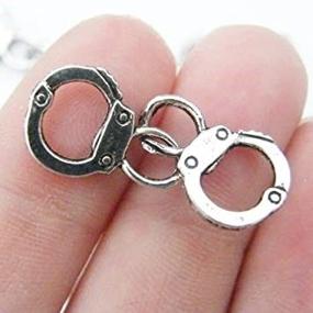 img 2 attached to Set of 10 Antique Silver Tone Handcuff Charms (NS651) - Enhance SEO