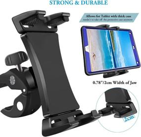 img 1 attached to Крепление для планшета Atoptek iPad Mount Tablet Holder Stand Clamp для спортивного оборудования - идеально подходит для iPad Pro, Air, Mini и Galaxy Tab - совместимо с планшетными телефонами от 3,5 до 13,5 дюйма.