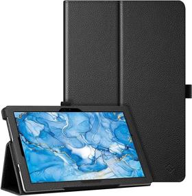 img 4 attached to 📱 Fintie Premium PU Leather Protective Case Stand Cover for Dragon Touch Notepad 102, Pritom Tronpad L10 10-inch Tablet - Compatible with YESTEL T5, Blackview Tab8 10.1” Android Tablet (Black)