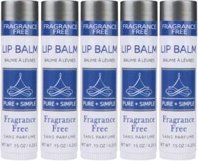 img 4 attached to PURE + SIMPLE Vegan Lip Balm: Fragrance Free Lip Balm Collection 👄 for Dry, Cracked or Chapped Lips – Cruelty Free Chapstick, Moisturizing 5 Tube Set