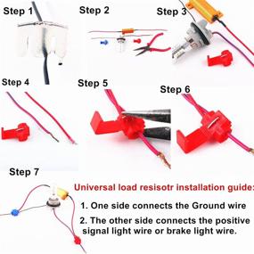 img 1 attached to 🔌 Alla Lighting 2pcs 50W 6ohm Load Resistors - Eliminate LED Turn Signal Bulb Hyper Flash Error Code & Malfunction, Ensuring Fast Blinking Fix