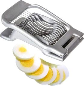 img 4 attached to 🍳 Cut and Slice Eggs with Precision: ChefsGrade Diecast Aluminium Egg Slicer in Light Grey