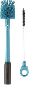 img 4 attached to Owala 2-in-1 Water Bottle & Straw Cleaning Brush, Smokey Blue (C04745)