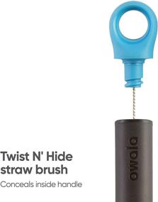 img 1 attached to Owala 2-in-1 Water Bottle & Straw Cleaning Brush, Smokey Blue (C04745)