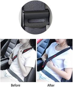 img 1 attached to 🚗 KEQKEV Car Seatbelt Adjuster and Belt Clip - Shoulder Neck Strap Positioner Set (2 Pack)