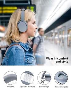 img 1 attached to 🎧 dyplay ANC Over-Ear Wireless Bluetooth Headphones – Immersive Active Noise Cancelling, Dual-Mic Deep Bass, Foldable Design – Ideal for Travel, Work, Cellphone & TV Enjoyment