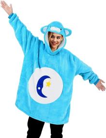 img 1 attached to Vavalad Blue Bear Sweatshirt Animal Wearable Blanket: Cozy TV-Blanket & Cosplay Costume for Men, Women, and Teens - One Size Fits All