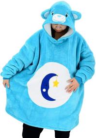 img 2 attached to Vavalad Blue Bear Sweatshirt Animal Wearable Blanket: Cozy TV-Blanket & Cosplay Costume for Men, Women, and Teens - One Size Fits All