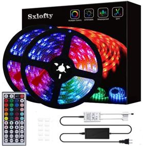 img 4 attached to 🌈 32.8ft LED Strip Lights SMD2835 600LEDs Waterproof Colorful Self-Sticking Kit - Ideal for Bar and Home Decoration, includes 44 Key Remote