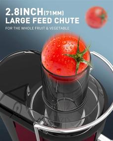 img 3 attached to 🍹 800W Juice Extractor with 3&#39;&#39; Big Mouth - Centrifugal Juicer for Whole Fruit Vegetable, 3 Speeds, Easy to Clean, Non-Slip Feet, BPA-Free