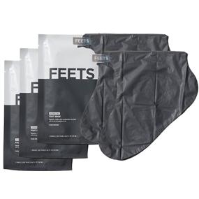 img 4 attached to 🦶 FEETS Hydrating Foot Mask 3-Pack with Tea Tree and Peppermint: Deep Moisturization and Cooling Relief for Men and Women, Softens Calluses, Nourishes Heels