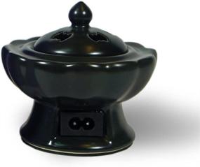 img 4 attached to Lotus Black Electric Incense Burner Heater - Type 110V, 18W, Temperature Range: 80-220°C